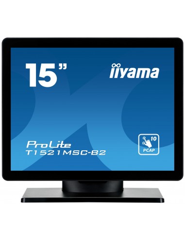 iiyama ProLite T1521MSC-B2 pantalla para PC 38,1 cm (15") 1024 x 768 Pixeles XGA LED Pantalla táctil Mesa Negro