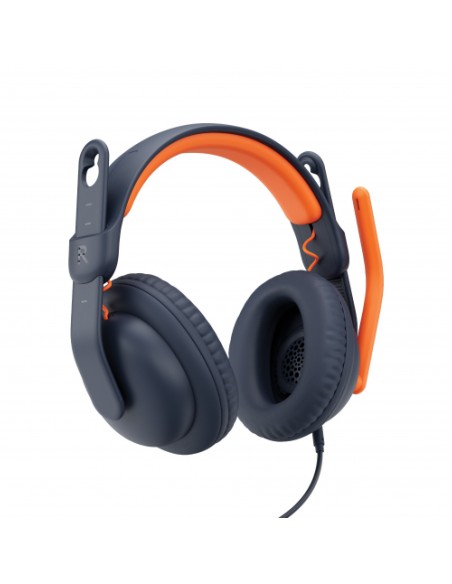 Logitech Zone Learn Auriculares Alámbrico Diadema Educación USB Tipo C Azul, Naranja