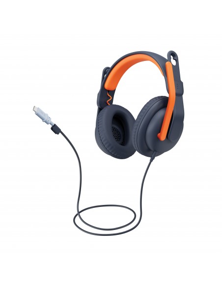 Logitech Zone Learn Auriculares Alámbrico Diadema Educación USB Tipo C Azul, Naranja