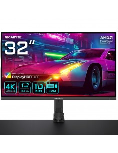 GIGABYTE M32U 31,5" Monitor de juegos 4K UHD Arm Edition - 3840 x 2160 (UHD), 144Hz, 1ms, KVM, 350 cd m², FreeSync Premium Pro,