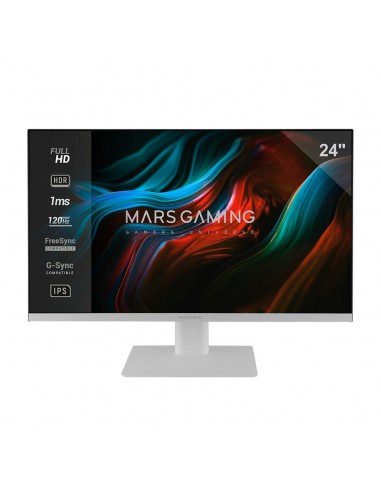 Mars Gaming MV-24 pantalla para PC 61 cm (24") 1920 x 1080 Pixeles Full HD LED Blanco