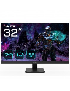 GIGABYTE GS32Q 31.5" Monitor de juegos QHD - 2560 x 1440 (QHD), 165Hz, 1ms, 300 cd m², FreeSync Premium, preparado para HDR,