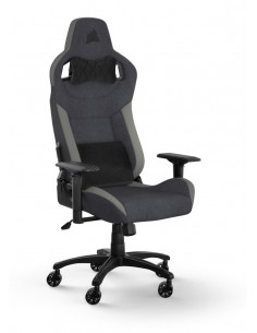 Corsair T3 RUSH (2023) Silla para videojuegos universal Asiento acolchado Carbón vegetal, Gris