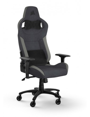 Corsair T3 RUSH (2023) Silla para videojuegos universal Asiento acolchado Carbón vegetal, Gris