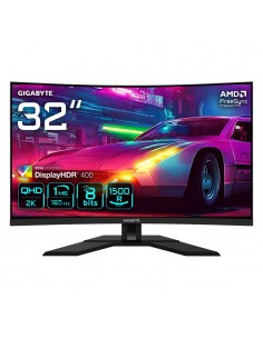 GIGABYTE M32QC 31.5" Monitor de Juego Curvo QHD - 2560 x 1440 (QHD), 1500R, 165Hz, 1ms, 350 cd m2, FreeSync Premium Pro,