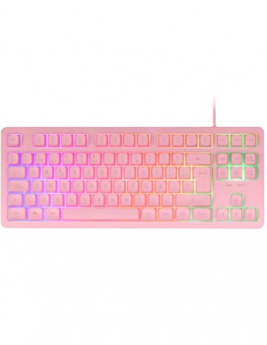 Mars Gaming MK023 teclado Juego USB QWERTY Español Rosa