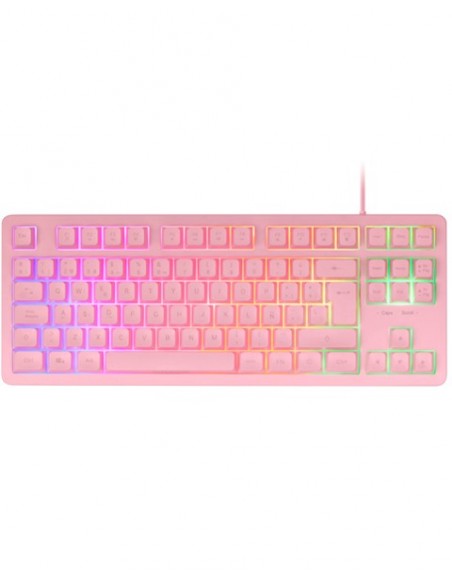 Mars Gaming MK023 teclado Juego USB QWERTY Español Rosa