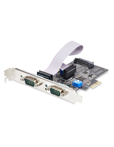 StarTech.com Tarjeta Serie PCIe de 2 Puertos - Tarjeta Serial PCI Express de 2 Puertos DB9 RS232 RS422 RS485 -Incluye Brackets