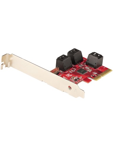 StarTech.com Tarjeta PCIe SATA - Tarjeta Controladora PCI Express de 6 Puertos SATA - 6Gbps - con Bracket de Perfil Bajo - con