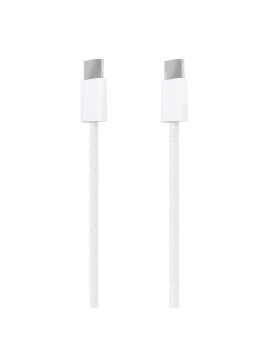 AISENS Cable USB 2.0 3A 60W Apple, tipo USB-C M-USB-C M, Blanco, 1.0m