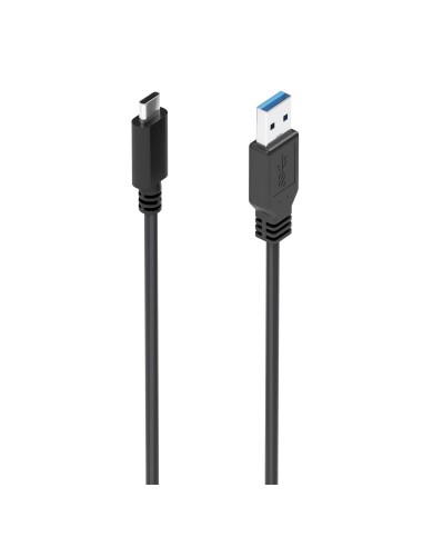 AISENS Cable USB 3.1 Gen2 10Gbps 3A, Tipo USB-C M-A M, Negro, 2.0m