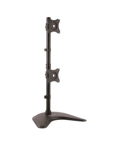 StarTech.com Soporte Vertical de Acero de Servicio Pesado para dos Monitores - Base Ajustable VESA para Pantallas de hasta 27