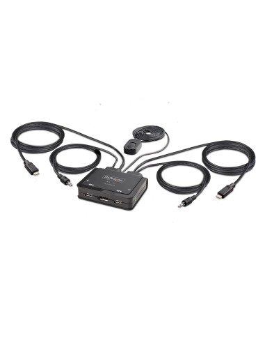 StarTech.com C2-D46-UC2-CBL-KVM interruptor KVM Negro