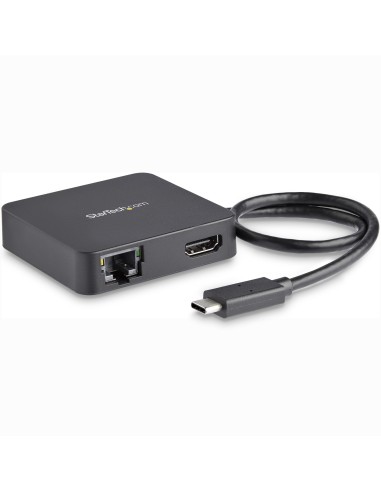 StarTech.com Adaptador Multipuertos USB C - Mini Dock Portátil USB-C 4K HDMI - Gigabit Ethernet - Hub USB 3.0 (1x USB-A 1x