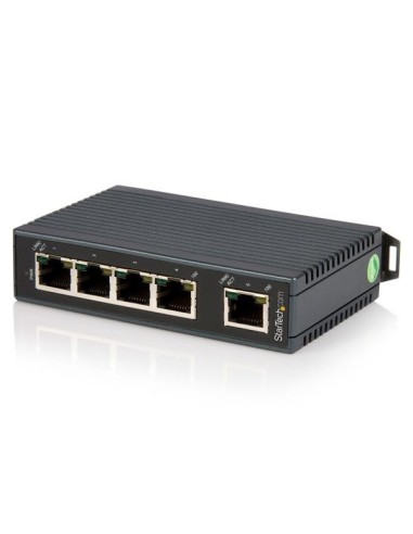 StarTech.com Switch Conmutador Industrial Ethernet de 5 Puertos RJ45 de Montaje en Carril DIN