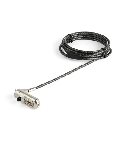 StarTech.com Cable de 2m de Seguridad para Ordenador Portátil - con Candado - para Ranura Nano - de Combinación