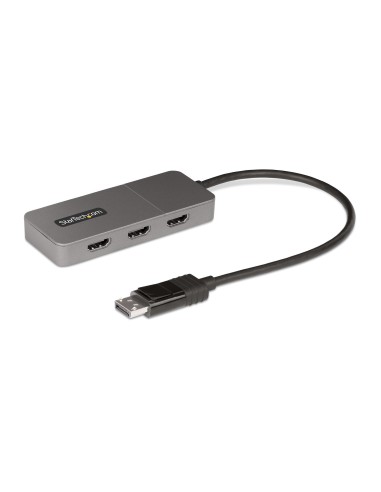 StarTech.com Hub MST de 3 Puertos - Multiplicador Divisor DisplayPort a 3 Puertos HDMI 4K60Hz - Adaptador Gráfico DP 1.4