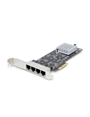 StarTech.com Tarjeta PCI Express de Red Ethernet 4 Puertos NBASE-T 2,5G - NIC I225-V - Tarjeta de Red de 4 Puertos para