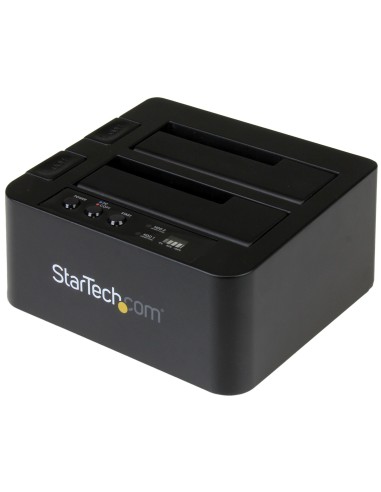 StarTech.com Duplicador Clonador Autónomo de Discos Duros o SSD SATA - Copiador de 2 Bahías - Base de Acoplamiento USB 3.1