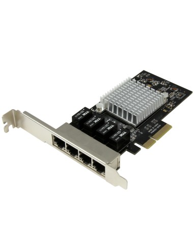 StarTech.com Tarjeta de Red PCI Express Ethernet Gigabit con 4 Puertos RJ45 Chipset Intel i350