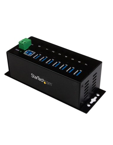 StarTech.com Hub Concentrador USB 3.0 de 7 Puertos - 5Gbps - Ladrón USB Industrial de Metal con Protección ESD y Protección de