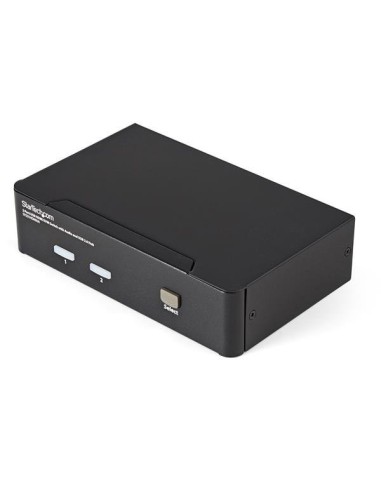 StarTech.com Conmutador Switch KVM 2 puertos HDMI con Hub Concentrador USB 2.0 Audio - 1920x1200