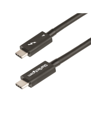 StarTech.com Cable de 1m Thunderbolt 4 - 40Gbps - PD 100W - Vídeo 4K 8K - Cable Thunderbolt 4 con Certificación Intel -