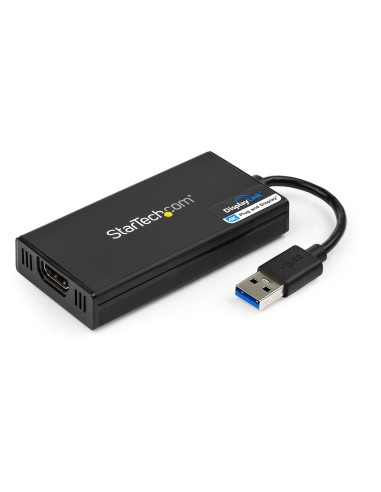 StarTech.com Adaptador Gráfico Externo USB 3.0 a HDMI - UltraHD 4K 30Hz - Certificado DisplayLink - Conversor USB-A a HDMI para