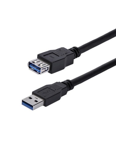 StarTech.com Cable 1m Extensión Alargador USB 3.0 SuperSpeed - Macho a Hembra USB A - Extensor - Negro