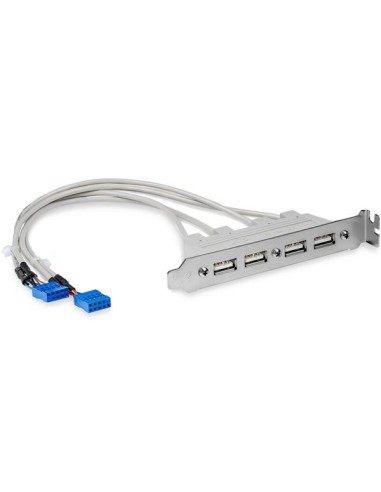 StarTech.com Cabezal Bracket de 4 puertos USB 2.0 con Conexión a Placa Base 2x IDC10