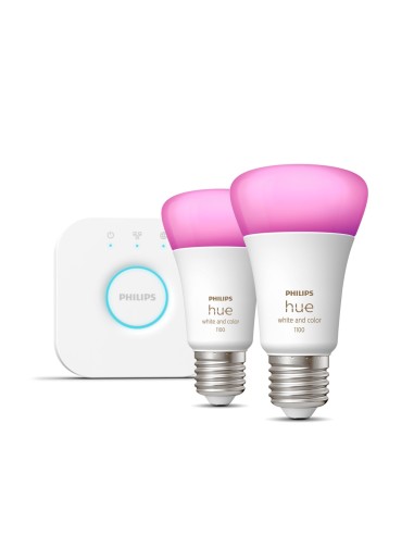 Philips Hue White and Color ambiance Kit de inicio  2 bombillas inteligentes E27 (1100)