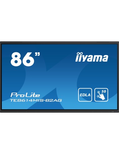 iiyama PROLITE TE8614MIS-B2AG Pantalla plana para señalización digital 2,18 m (86") LCD Wifi 435 cd   m² 4K Ultra HD Negro