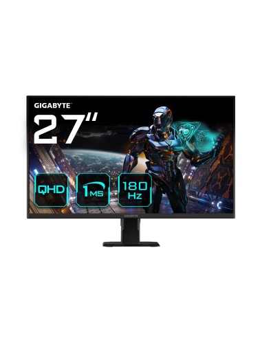 GIGABYTE GS27QA 27" Monitor de Juego QHD - 2560 x 1440 (QHD), 180Hz, 1ms, 300 cd m2, FreeSync, HDR Ready, HDMI 2.0, Displayport