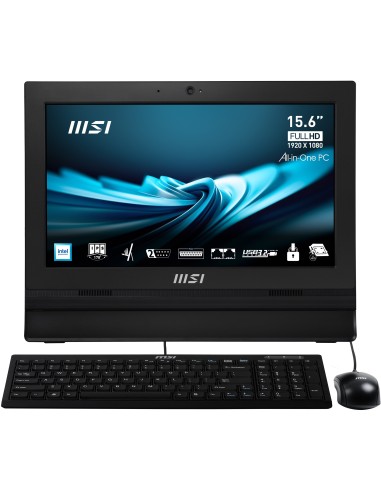 MSI Pro AP162T ADL-007XES All-in-One PC Intel® N N100 39,6 cm (15.6") 1920 x 1080 Pixeles Pantalla táctil PC todo en uno 4 GB