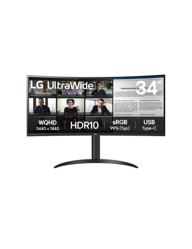 LG 34WR50QK-B pantalla para PC 86,4 cm (34") 3440 x 1440 Pixeles Wide Quad HD Negro