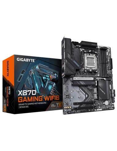 GIGABYTE X870 GAMING WIFI6 Placa Base - Compatible con CPUs AMD Ryzen 9000, 8+2+2 fases VRM, hasta 8000MHz DDR5 (OC), 1xPCIe