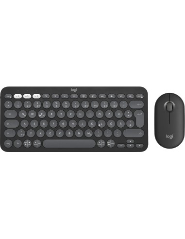 Logitech Pebble 2 Combo teclado Ratón incluido Universal RF Wireless + Bluetooth QWERTZ Alemán Grafito