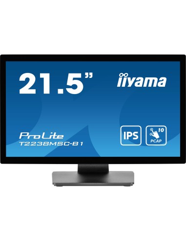 iiyama ProLite T2238MSC-B1 pantalla para PC 54,6 cm (21.5") 1920 x 1080 Pixeles Full HD LED Pantalla táctil Negro