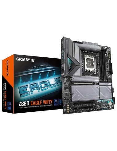 GIGABYTE Placa base Z890 EAGLE WIFI7 - Compatible con CPUs Intel Core Ultra (Serie 2), VRM de 14+1+2 fases, hasta 8800MHz DDR5