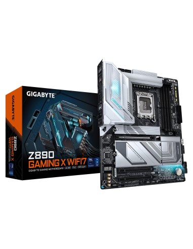 GIGABYTE Placa base Z890 GAMING X WIFI7 - Compatible con CPUs Intel Core Ultra (Serie 2), VRM de 16+1+2 fases, hasta 8800MHz