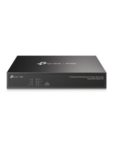 TP-Link VIGI NVR1004H-4P-2TB Grabadore de vídeo en red (NVR) Negro