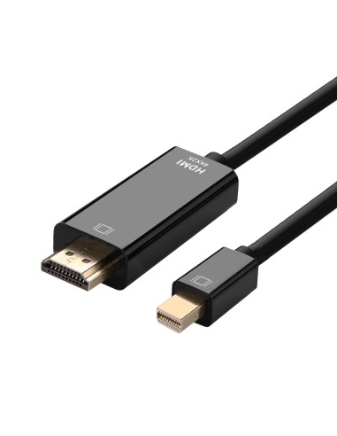 AISENS CABLE CONVERSOR MINI DP A HDMI, MINI DP M-HDMI M, NEGRO, 2.0M