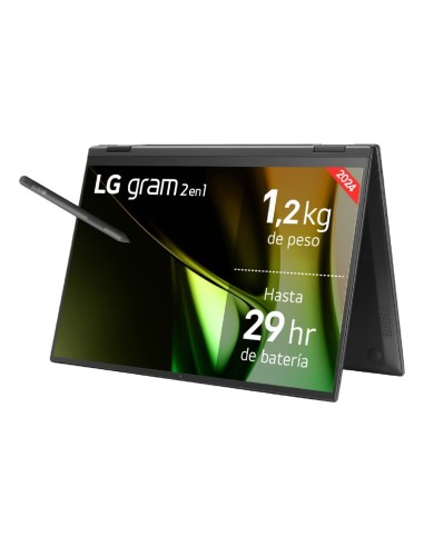 LG Gram 14T90S Intel Core Ultra 7 155H Híbrido (2-en-1) 35,6 cm (14") Pantalla táctil WUXGA 16 GB LPDDR5-SDRAM 512 GB SSD Wi-Fi