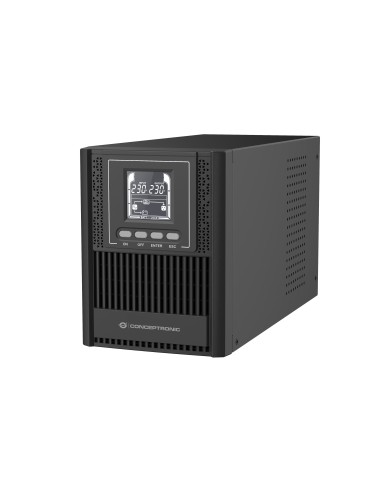 Conceptronic ZEUS52E1K sistema de alimentación ininterrumpida (UPS) Doble conversión (en línea) 1 kVA 900 W 4 salidas AC