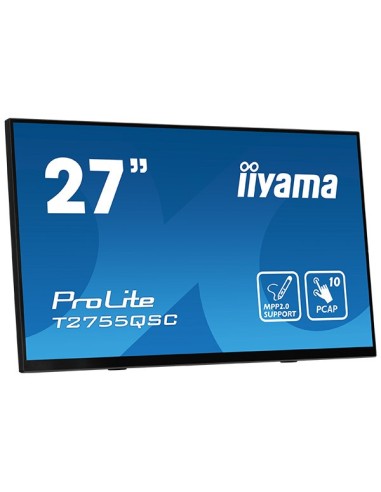 iiyama ProLite T2755QSC-B1 pantalla para PC 68,6 cm (27") 2560 x 1440 Pixeles Full HD LCD Pantalla táctil Negro