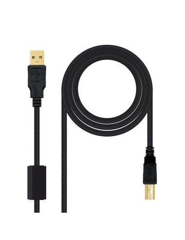 Nanocable 10.01.1202 cable USB USB 2.0 2 m USB A USB B Negro