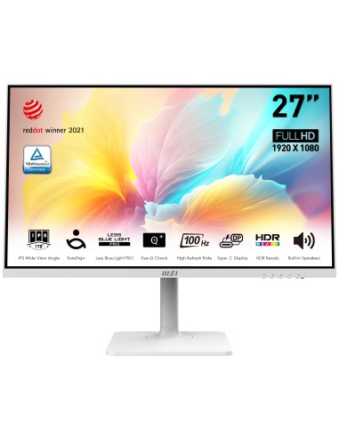 MSI Modern MD2712PW pantalla para PC 68,6 cm (27") 1920 x 1080 Pixeles Full HD LCD Blanco