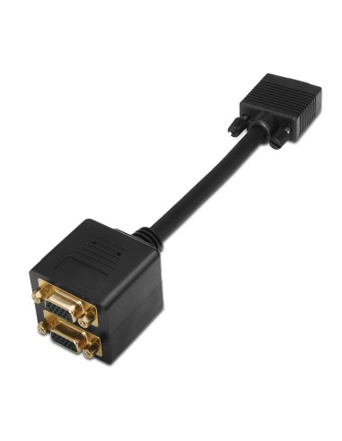 AISENS A113-0080 cambiador de género para cable D-sub HDB15 2x D-sub HDB15 Negro