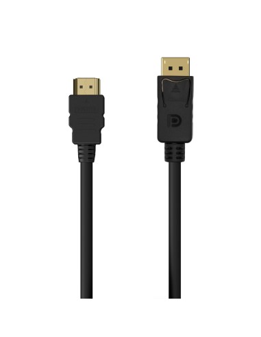 AISENS Cable Conversor DISPLAYPORT a HDMI, DP M-HDMI M, Negro, 0.5M