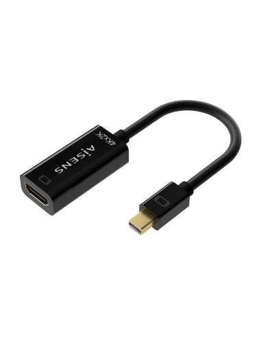 AISENS Conversor Mini DP V1.2 a HDMI V1.4 4K@30Hz, MDP M-HDMI A H, Negro, 15CM